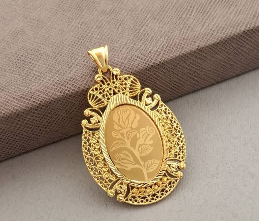 پلاک طرح طلا  بدون زنجیر کد 3039 - خرید آنلاین از گالری آداس